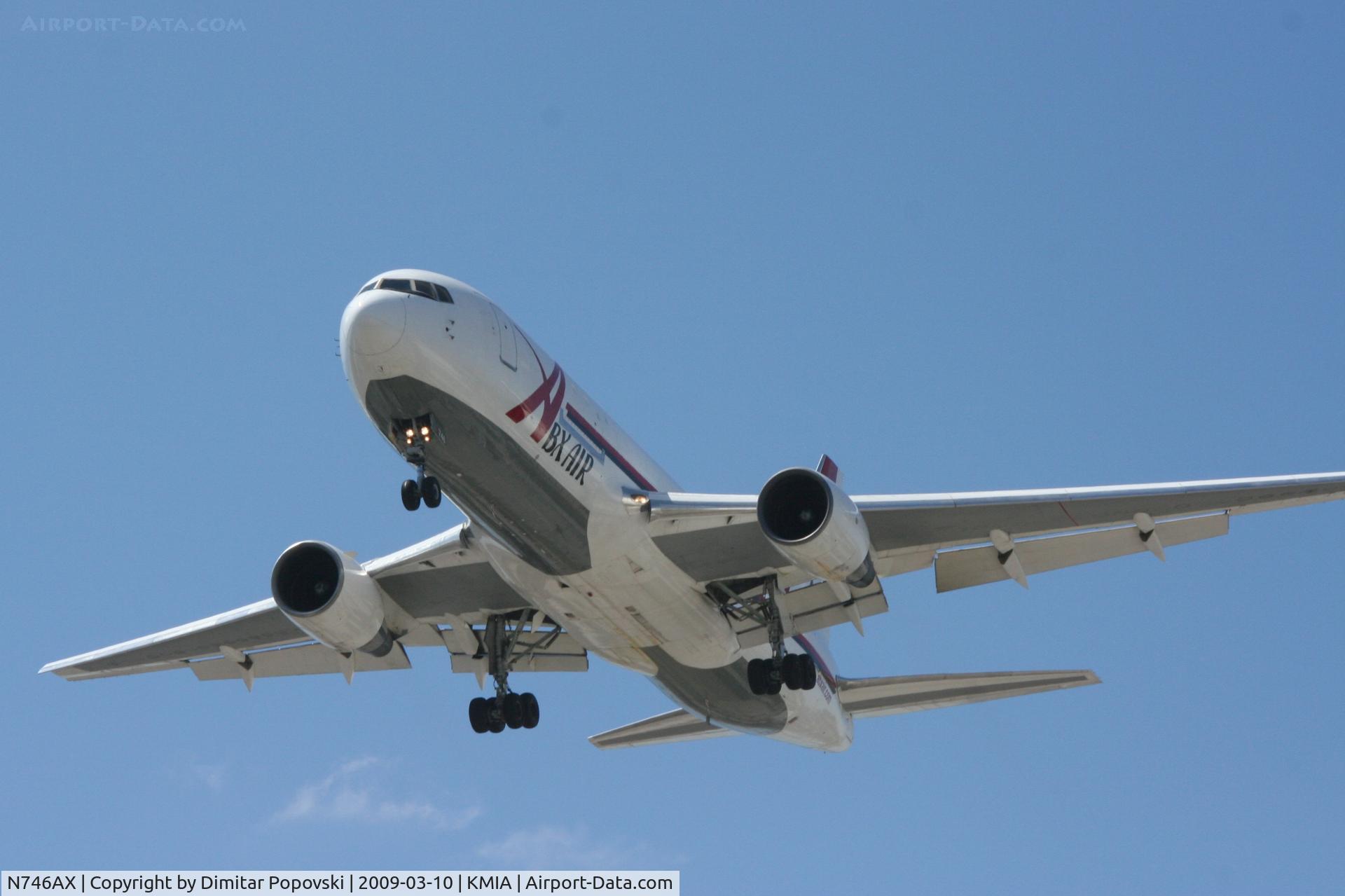 N746AX, 1983 Boeing 767-232 C/N 22223, Landing at MIA