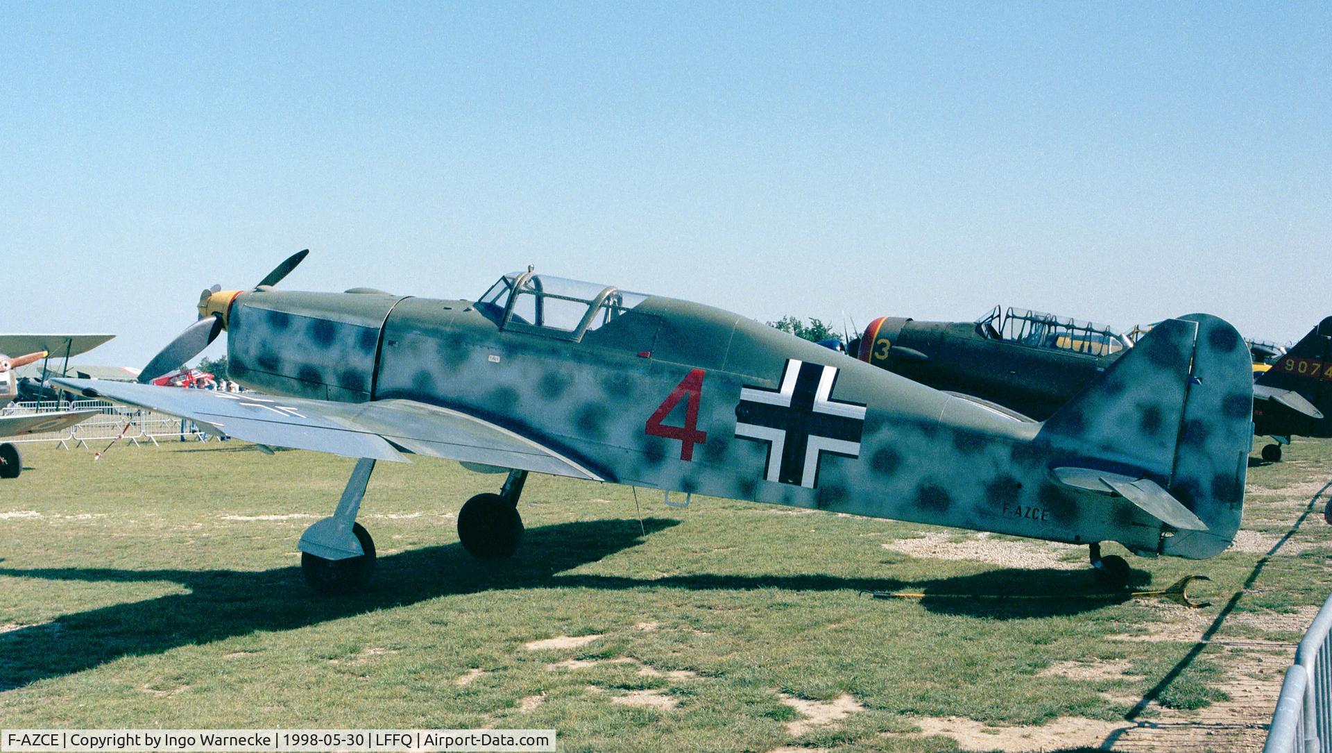 F-AZCE, Pilatus P2-06 C/N 72, Pilatus P2-06 (converted to single seater for movie purposes) at the Meeting Aerien 1998, La-Ferte-Alais, Cerny