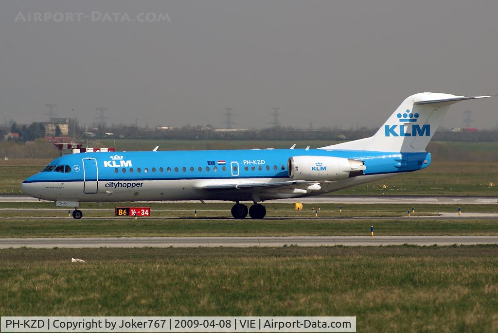 PH-KZD, 1997 Fokker 70 (F-28-0070) C/N 11582, KLM cityhopper Fokker F-70
