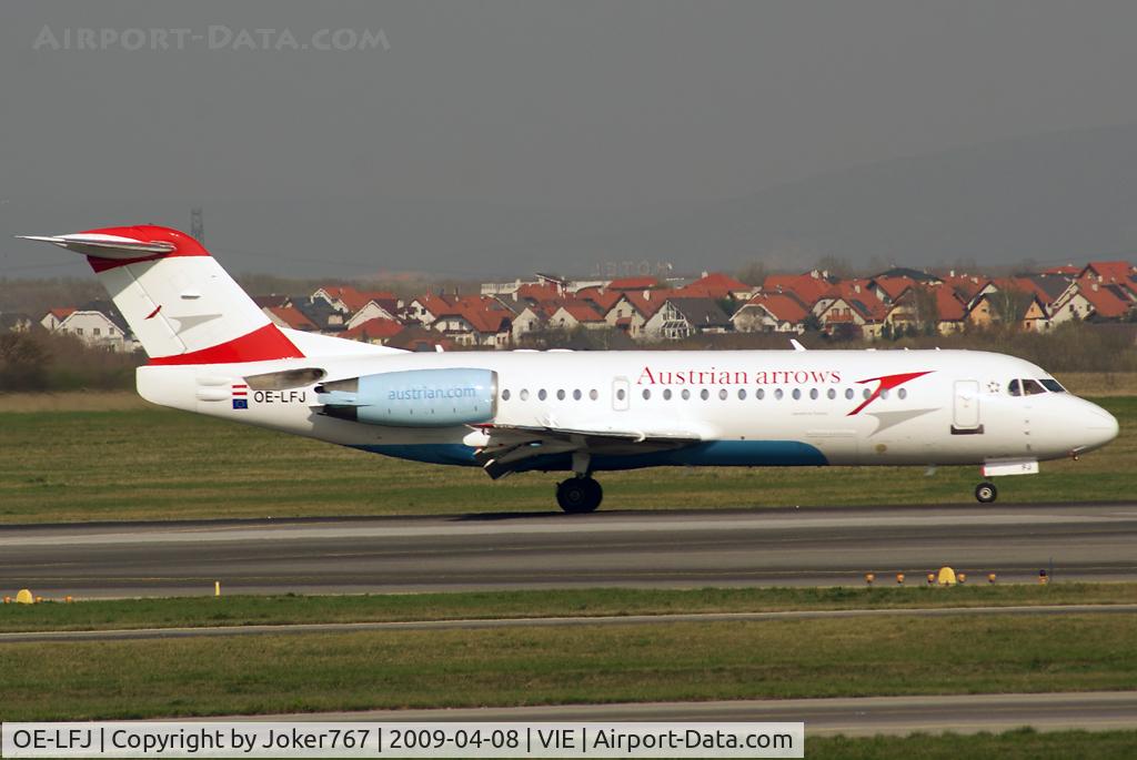 OE-LFJ, 1995 Fokker 70 (F-28-0070) C/N 11532, Austrian arrows Fokker F-70