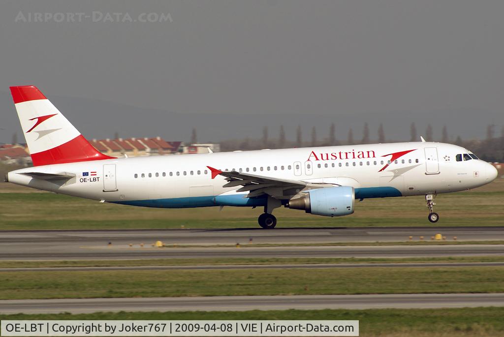 OE-LBT, 2000 Airbus A320-214 C/N 1387, Austrian Airlines Airbus A320-214