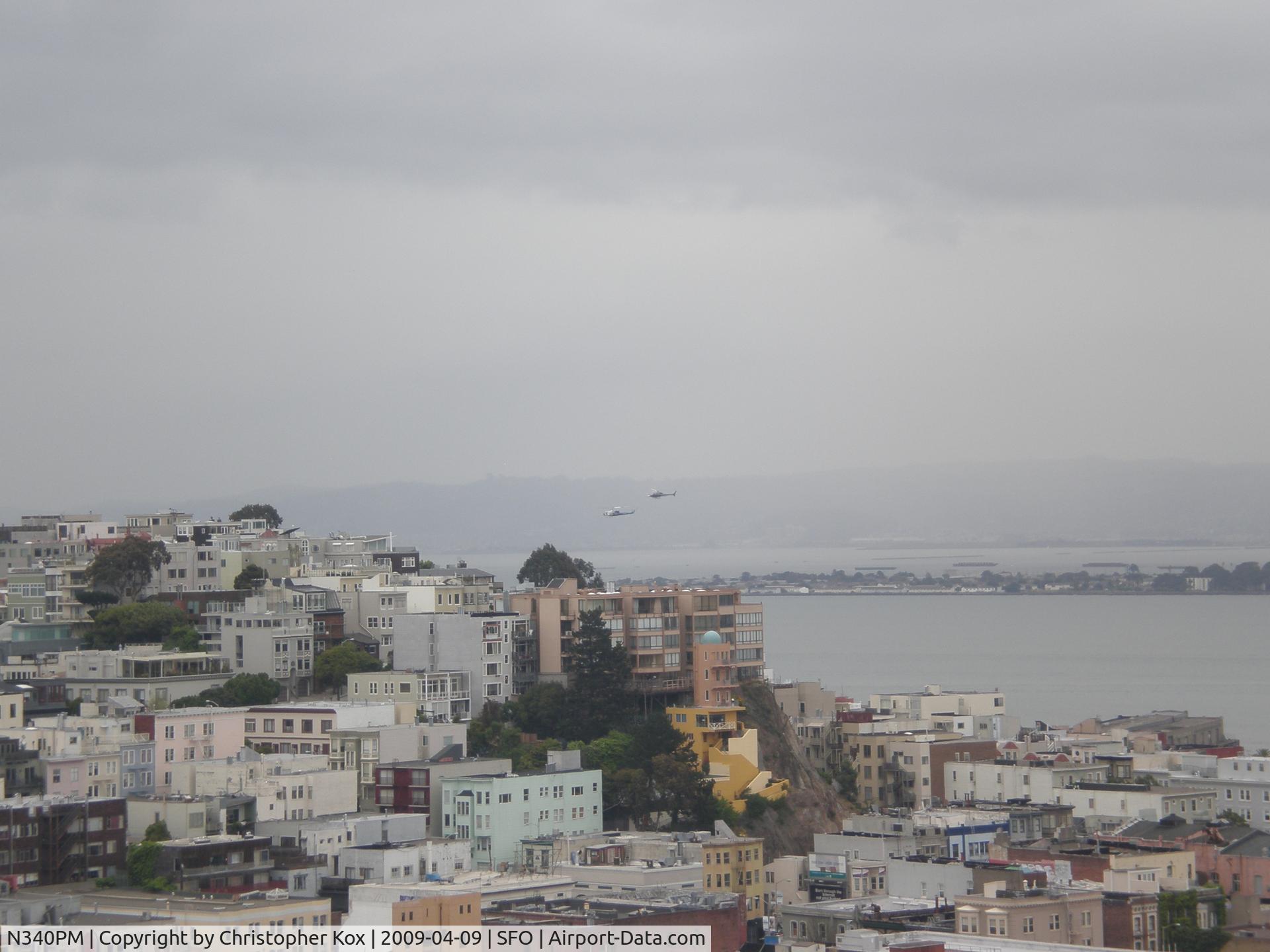 N340PM, 2004 Eurocopter AS-350B-2 Ecureuil Ecureuil C/N 3778, N340PM chased by the sound guys over SF