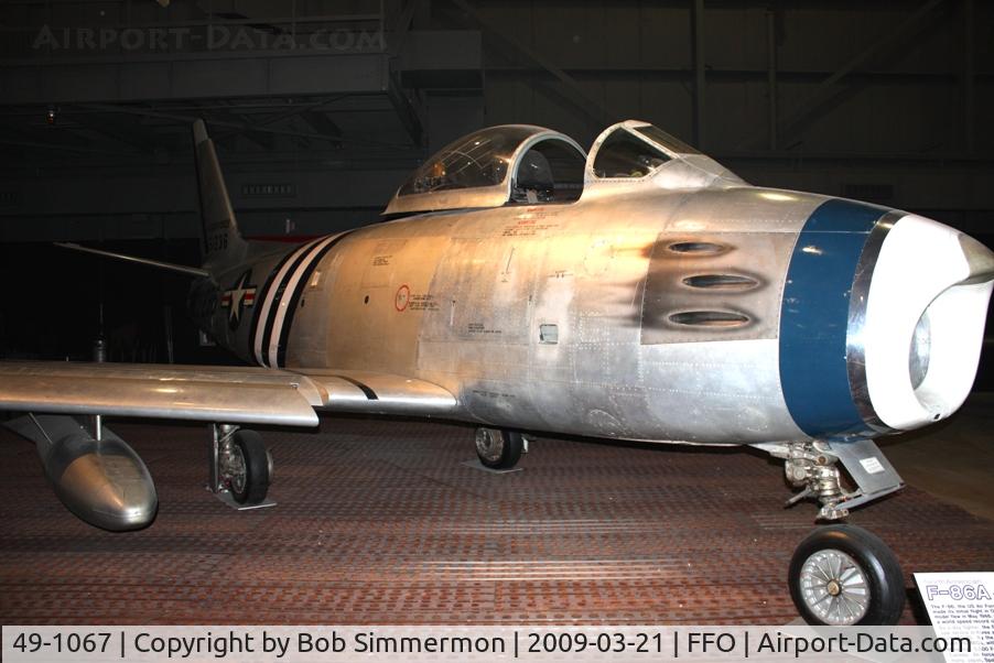 49-1067, 1949 North American F-86A-5-NA Sabre C/N 161-61, 1949 North American F-86A Sabre at the USAF Museum in Dayton, Ohio.