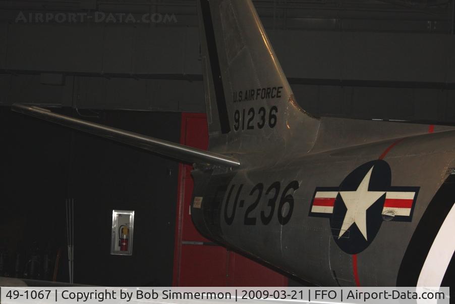 49-1067, 1949 North American F-86A-5-NA Sabre C/N 161-61, 1949 North American F-86A Sabre at the USAF Museum in Dayton, Ohio.