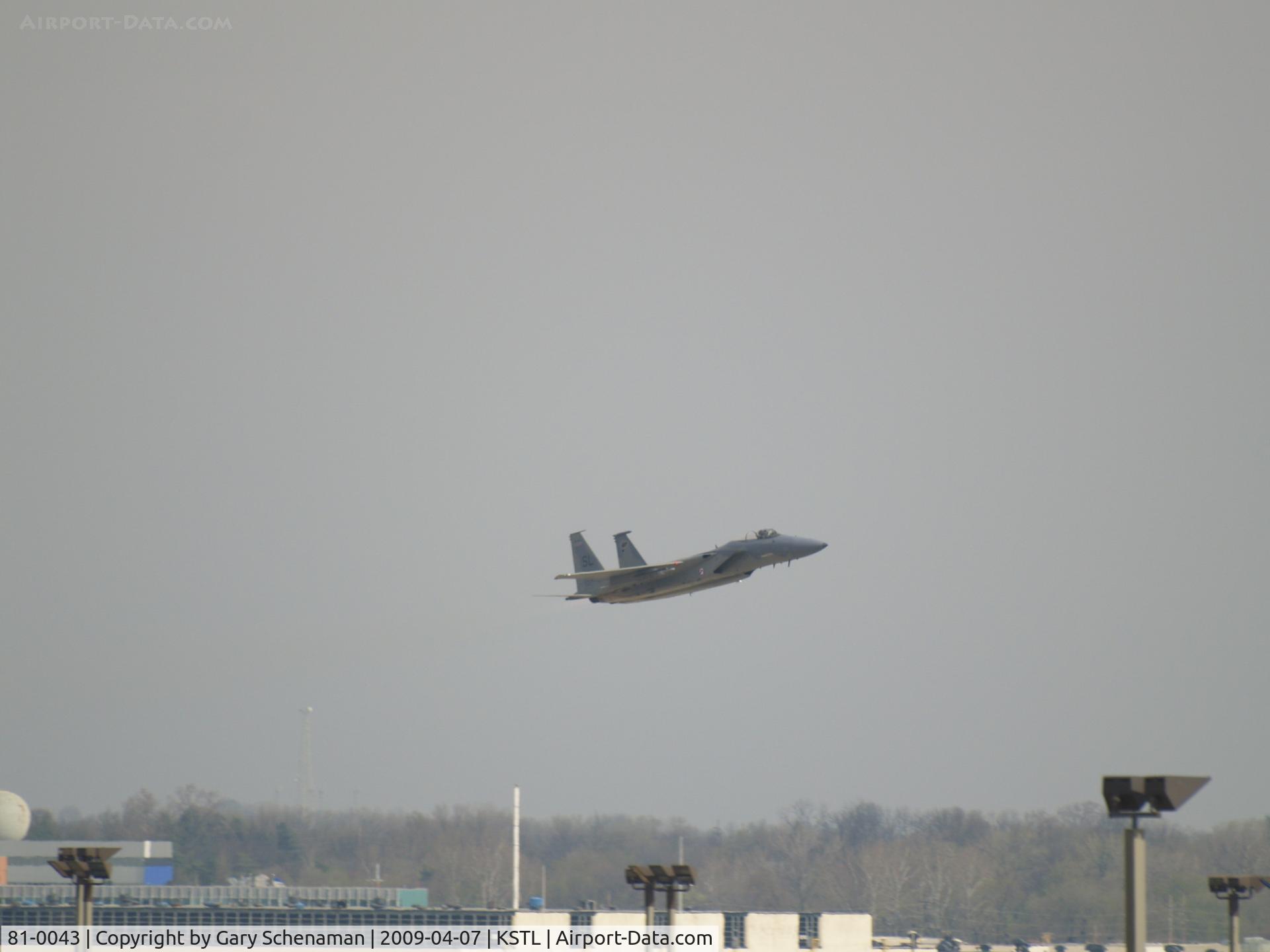 81-0043, McDonnell Douglas F-15C Eagle C/N 0793/C226, F-15 TAKING OFF FROM KSTL