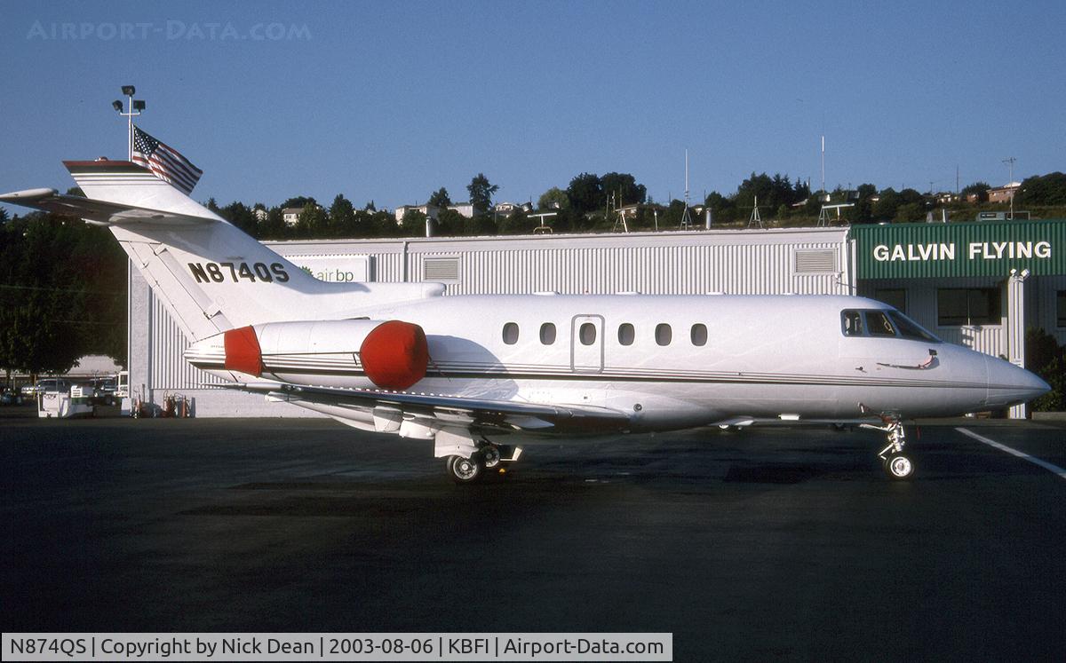N874QS, 2000 Raytheon Hawker 800XP C/N 258474, KBFI