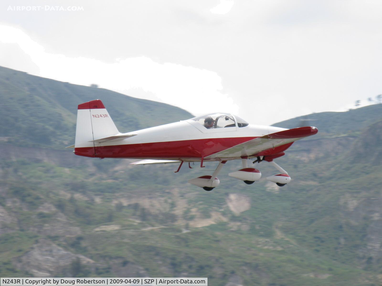 N243R, 2006 Vans RV-6A C/N 25255, 2006 Goeke VAN's RV-6A, Lycoming O-320-E2D 150 Hp, takeoff climb Rwy 22