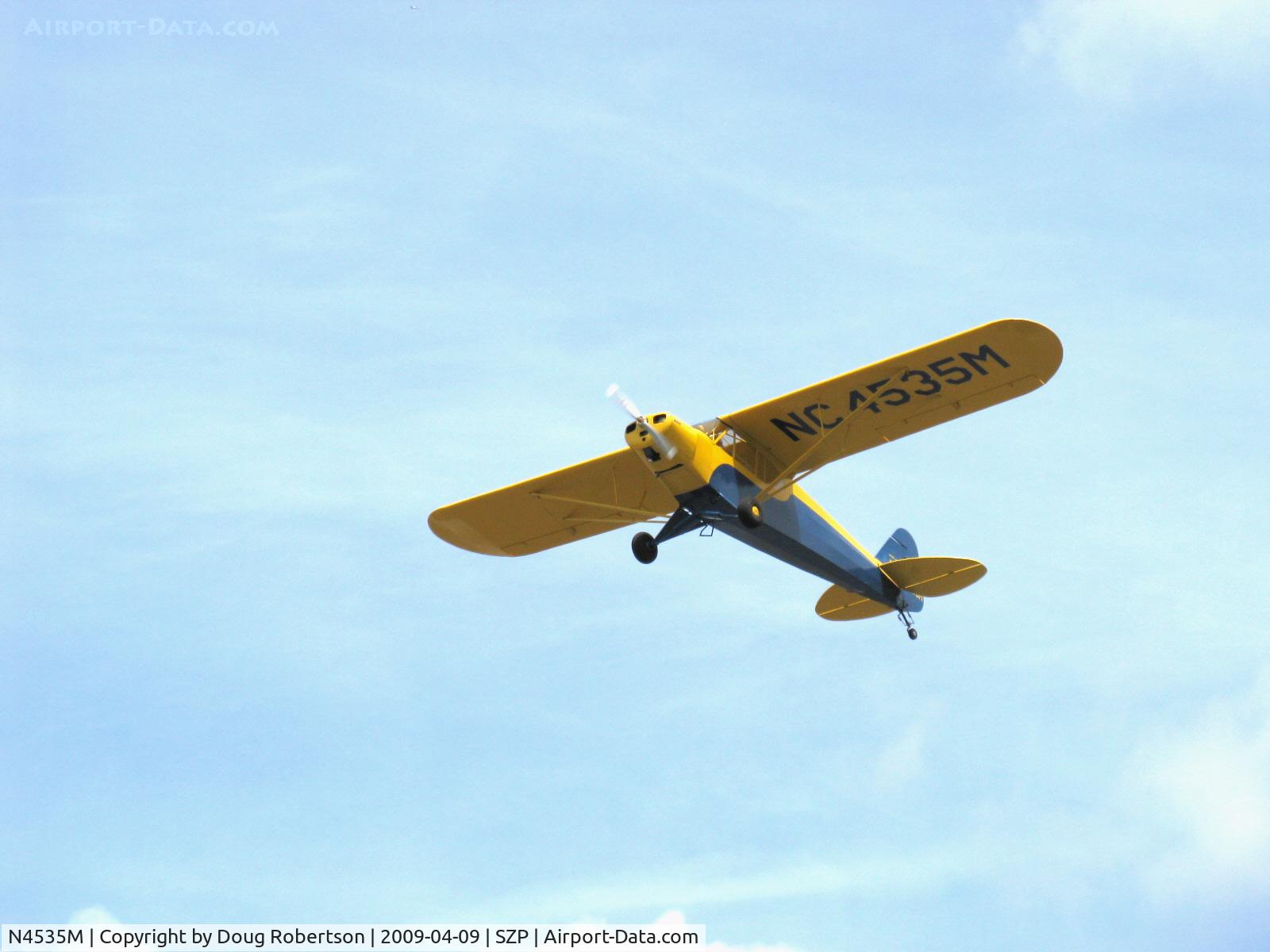N4535M, 1947 Piper PA-11 Cub Special C/N 11-39, 1947 Piper PA-11 CUB SPECIAL, Continental A&C-65 65 Hp, Takeoff climb Rwy 22