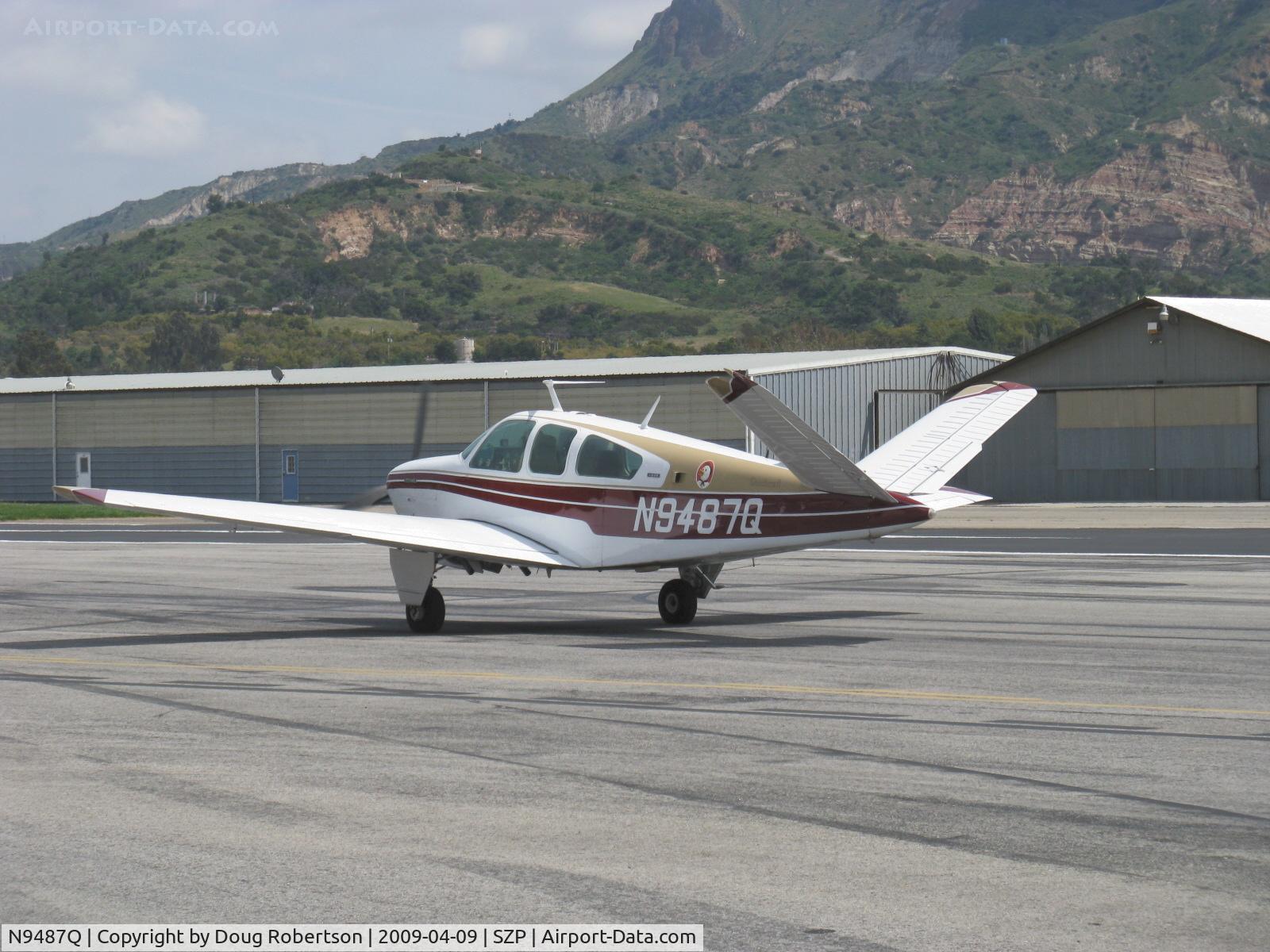 N9487Q, 1972 Beech V35B Bonanza C/N D-9333, 1972 Beech V35B BONANZA, Continental IO-520-B 285 Hp, taxi to Rwy 22
