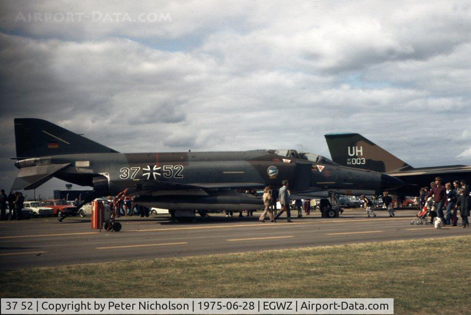 37 52, 1972 McDonnell Douglas F-4F Phantom II C/N 4475, German Air Force F-4F Phantom of JG-74 at the 1975 RAF Alconbury Open Day.
