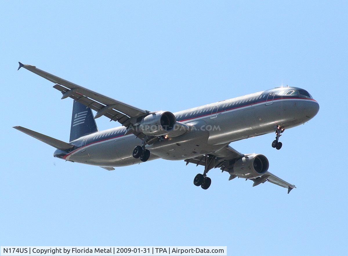 N174US, 2001 Airbus A321-211 C/N 1492, US Airways A321