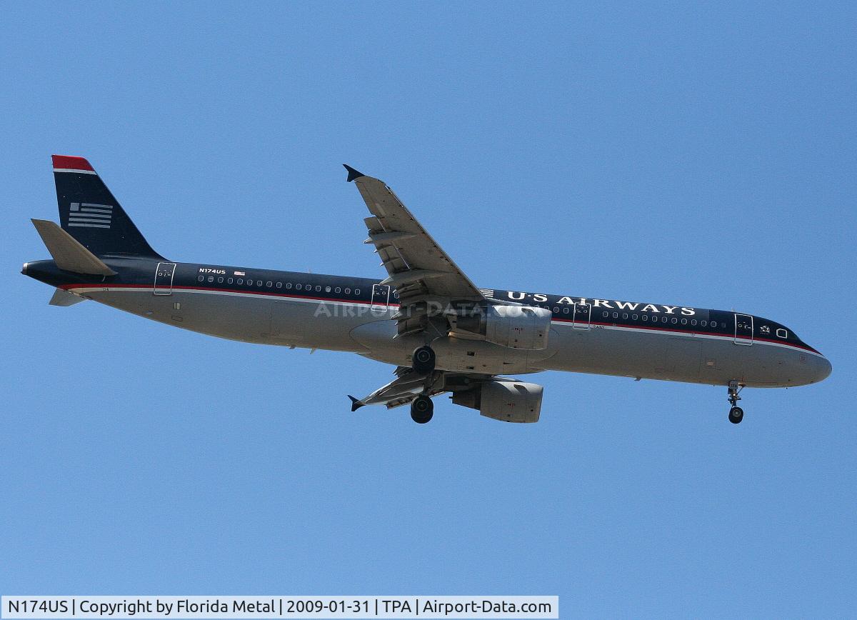 N174US, 2001 Airbus A321-211 C/N 1492, US Airways A321
