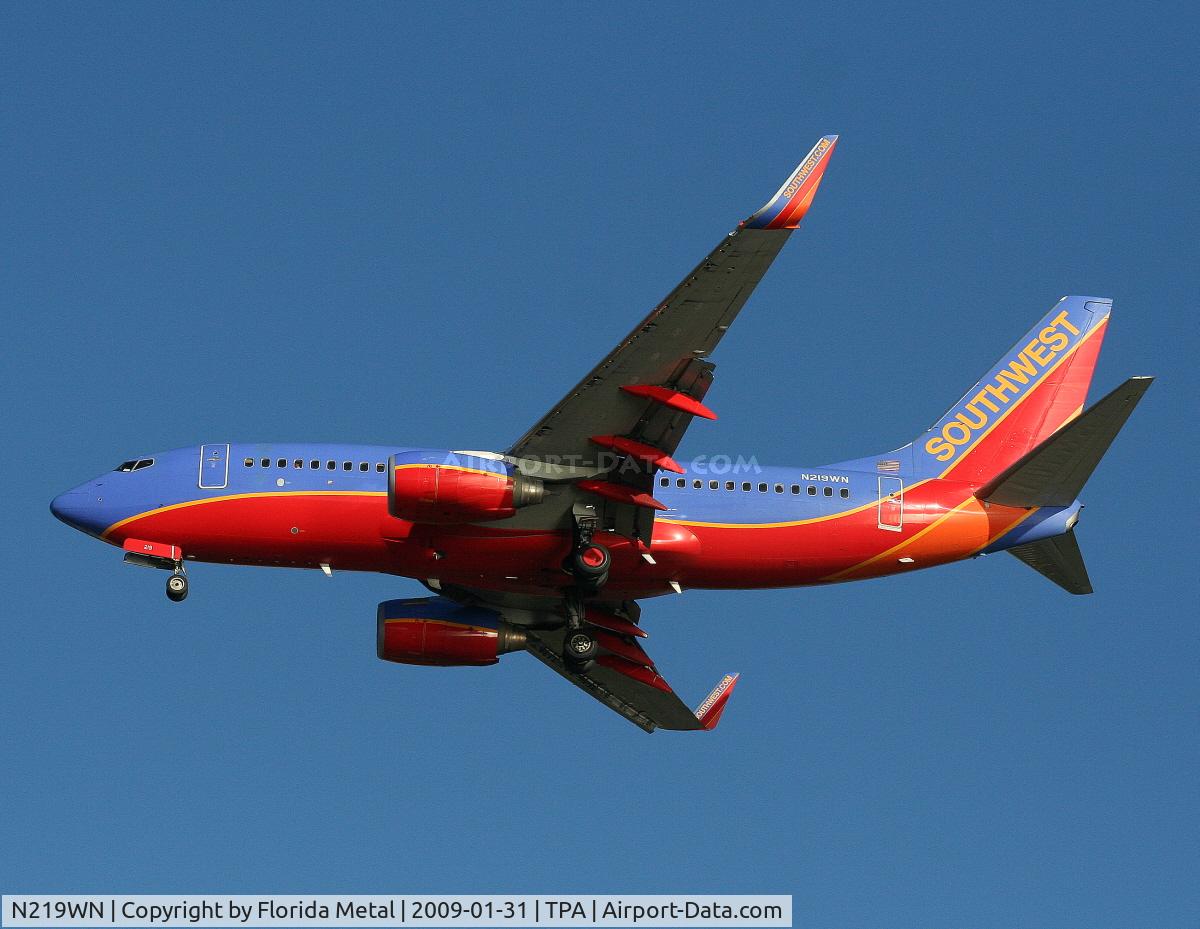 N219WN, 2005 Boeing 737-7H4 C/N 32490, Southwest 737-700