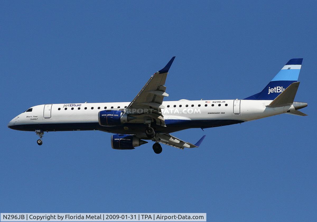 N296JB, Embraer ERJ-190-100 IGW 190AR C/N 19000219, Jet Blue E190