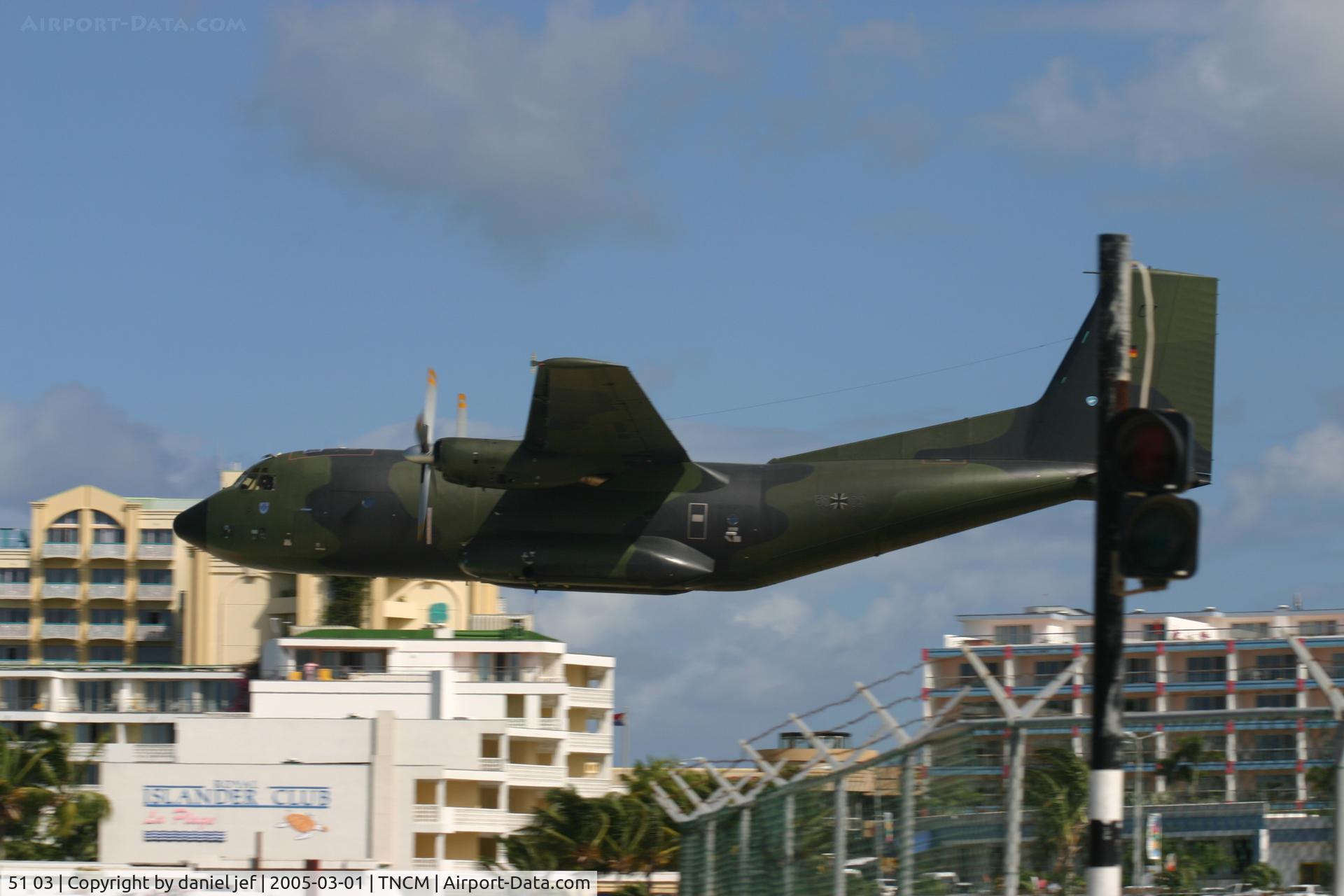 51 03, Transall C-160D C/N D140, fly by runway 09