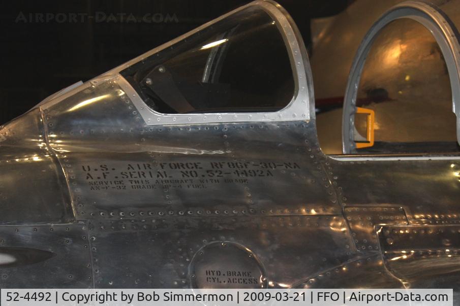 52-4492, 1952 North American RF-86F-30-NA Sabre C/N 191-88, 1952 North American RF-86F 
