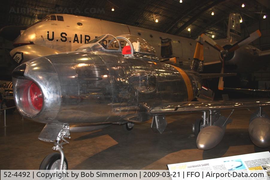52-4492, 1952 North American RF-86F-30-NA Sabre C/N 191-88, 1952 North American RF-86F 