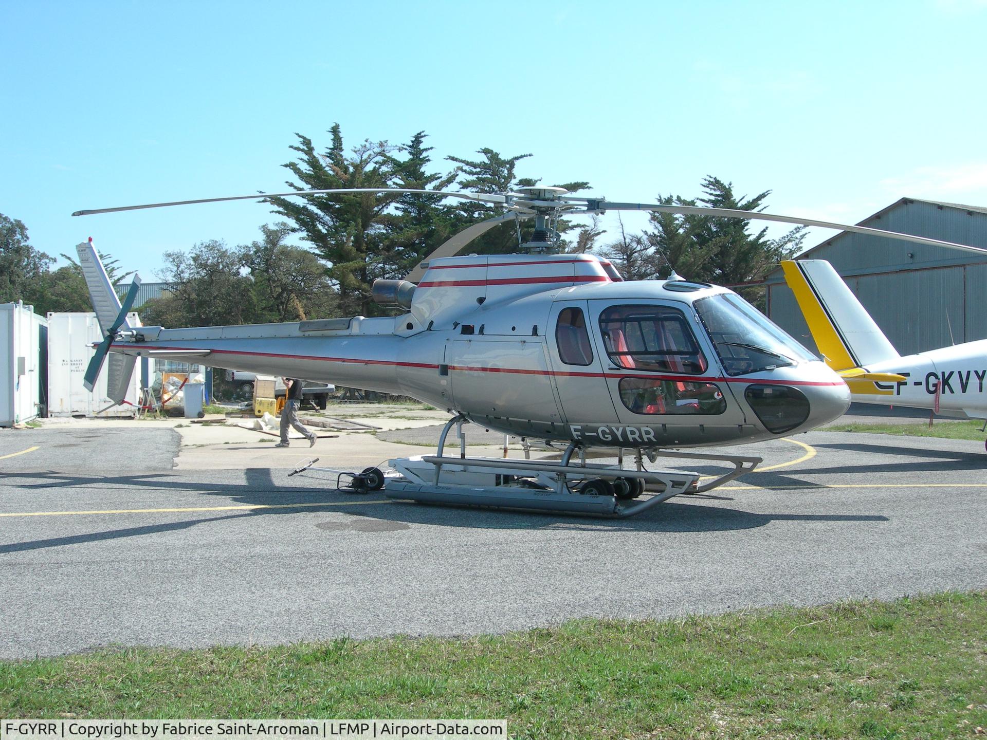 F-GYRR, Eurocopter AS-350B-3 Ecureuil Ecureuil C/N 3861, at Perpignan airport (LFMP)