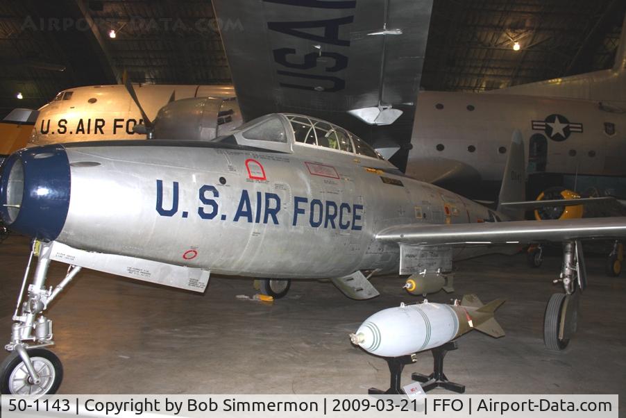 50-1143, 1950 Republic F-84E-20-RE Thunderjet C/N Not found 50-1143, 1950 Republic F-84E Thunderjet at the USAF Museum in Dayton, Ohio.
