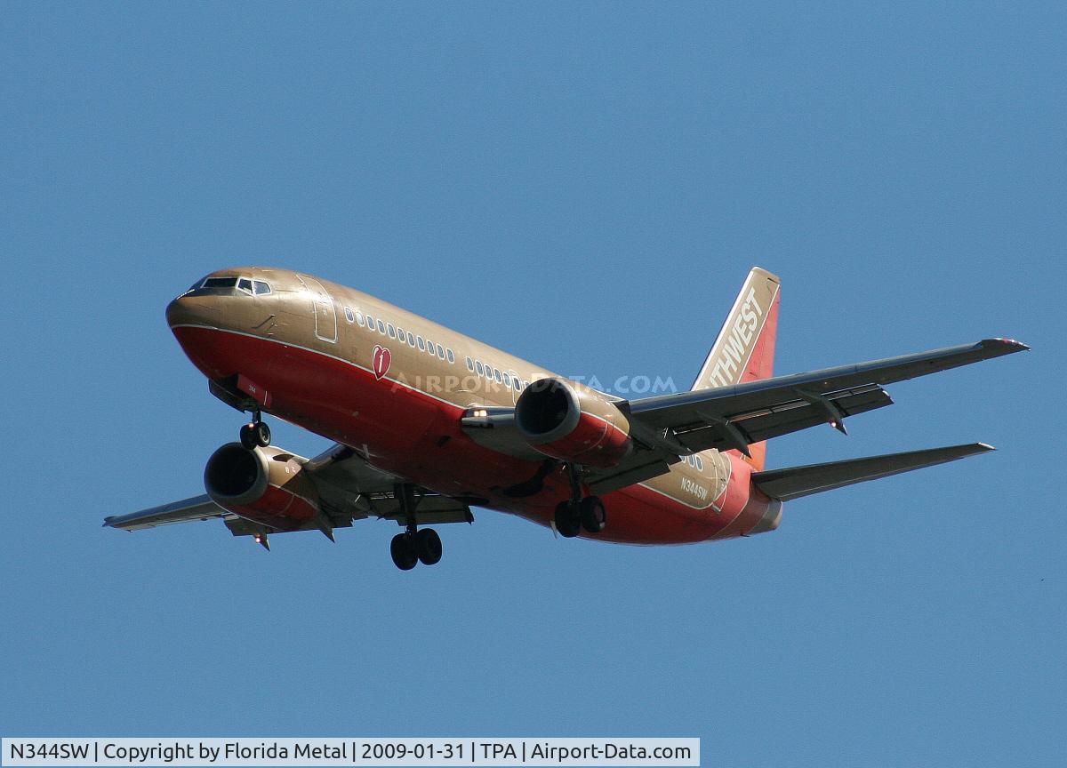 N344SW, 1989 Boeing 737-3H4 C/N 24152, Southwest 737-300