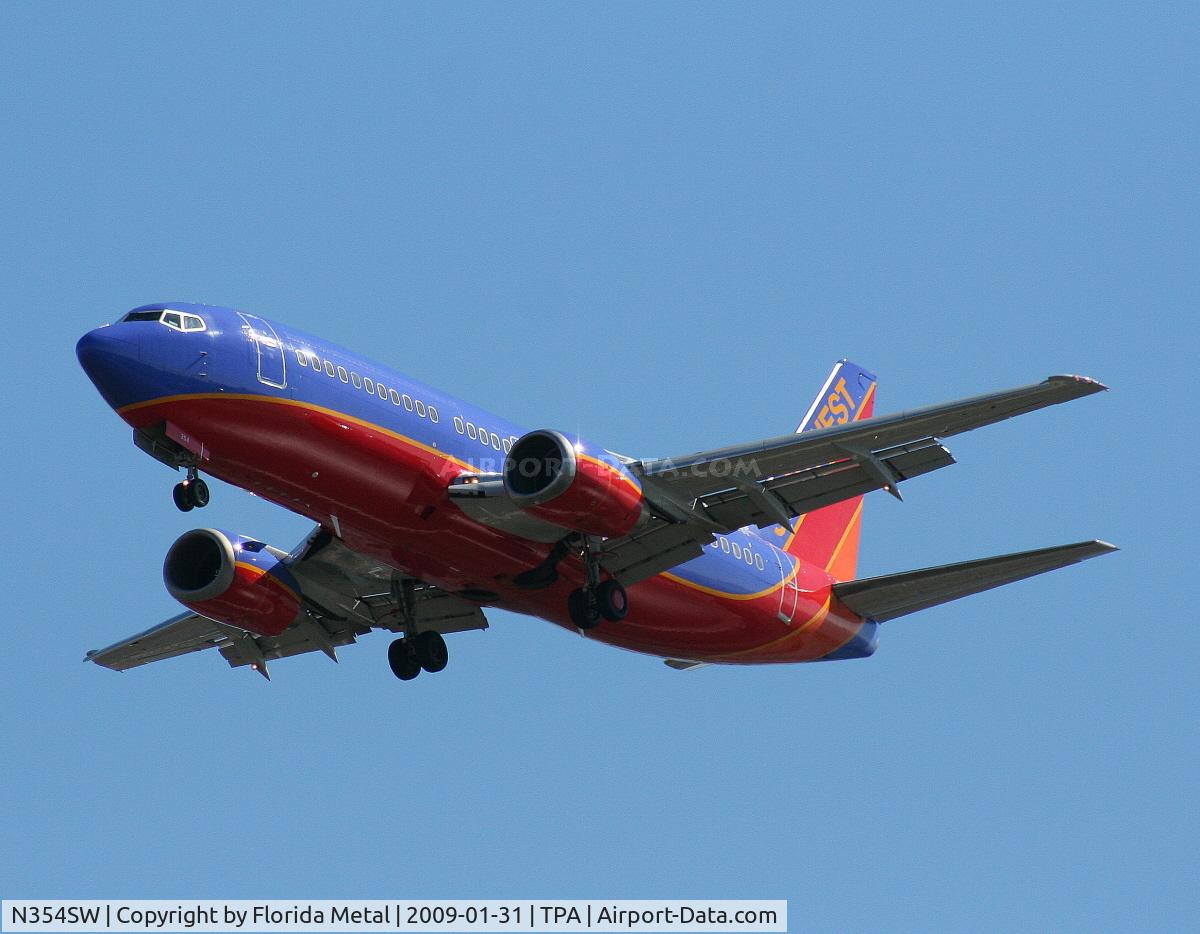 N354SW, 1991 Boeing 737-3H4 C/N 25219, Southwest 737-300