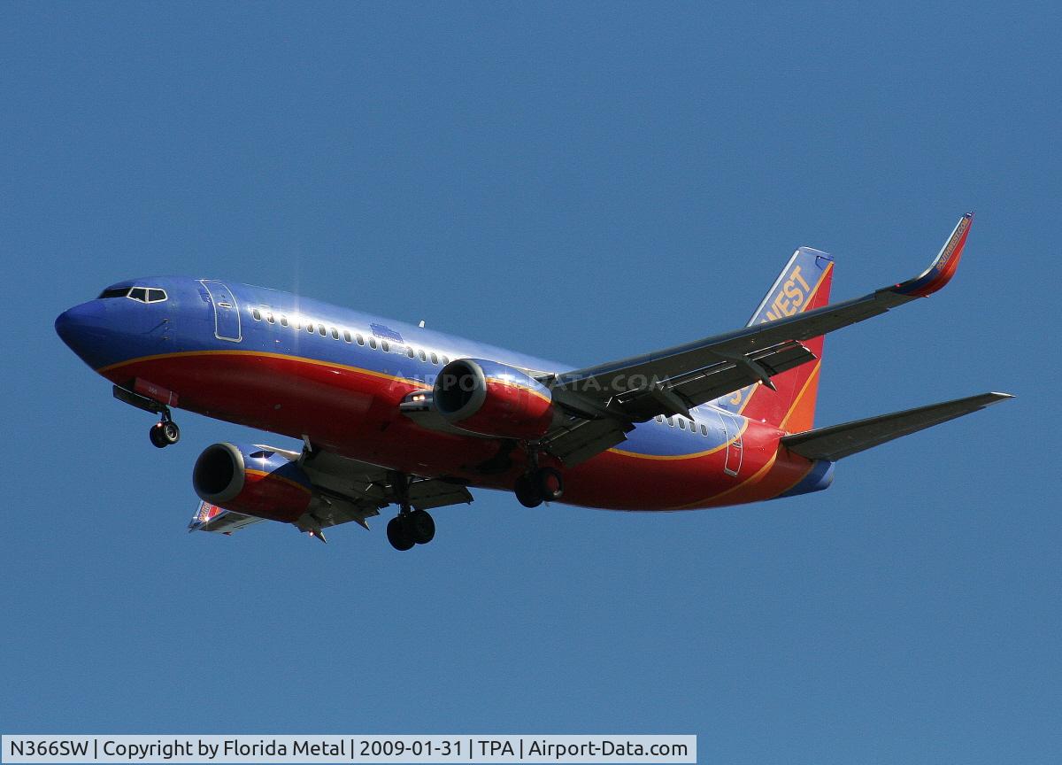 N366SW, 1993 Boeing 737-3H4 C/N 26577, Southwest 737-300