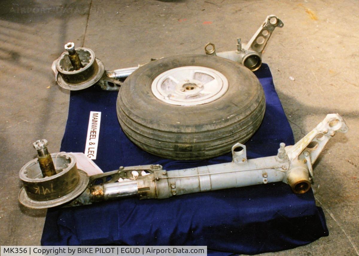 MK356, 1944 Supermarine 361 Spitfire LF.IXc C/N CBAF.IX.1561, U/C LEGS AND LATE PRODUCTION WHEEL WITH THREE SPOKES.RAF ABINGDON EARLY 90'S