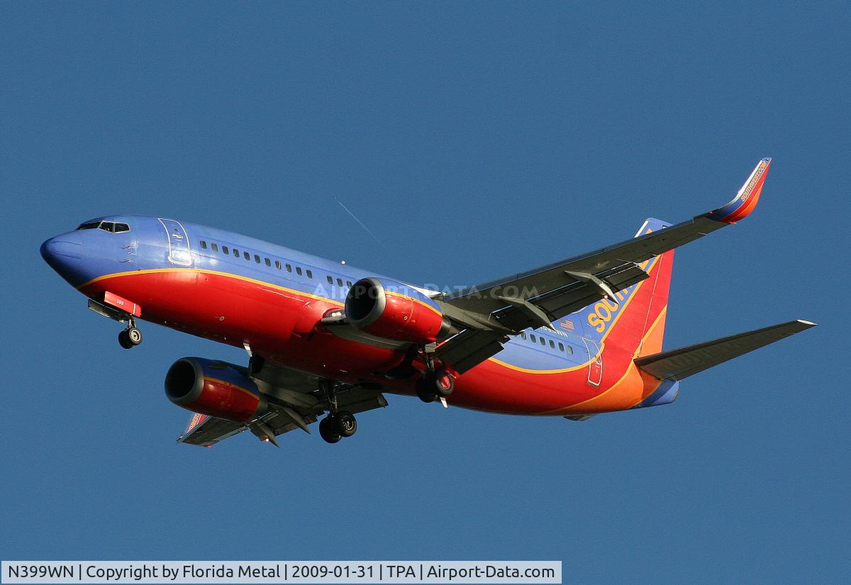 N399WN, 1995 Boeing 737-3H4 C/N 27693, Southwest 737-300