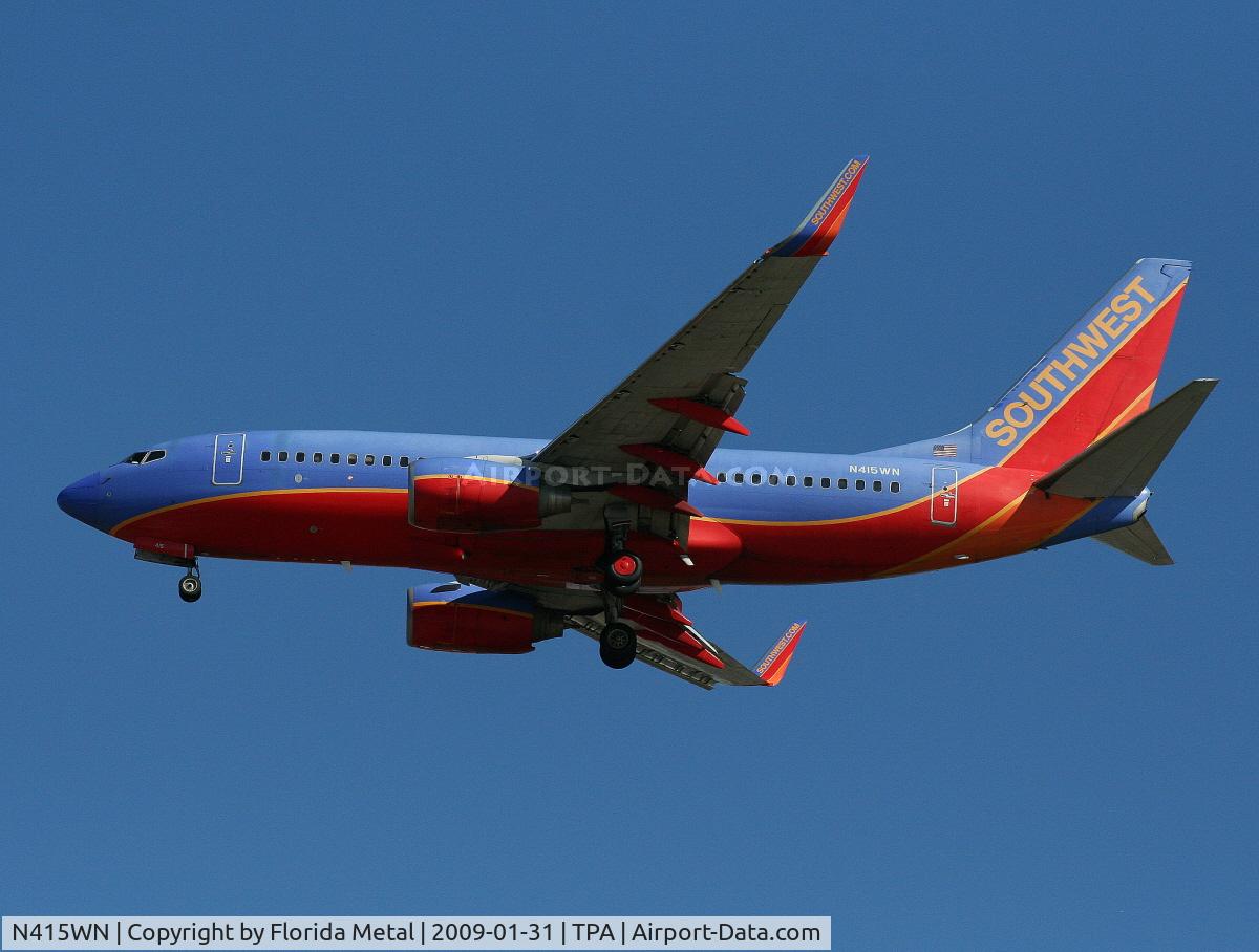 N415WN, 2001 Boeing 737-7H4 C/N 29836, Southwest 737-700