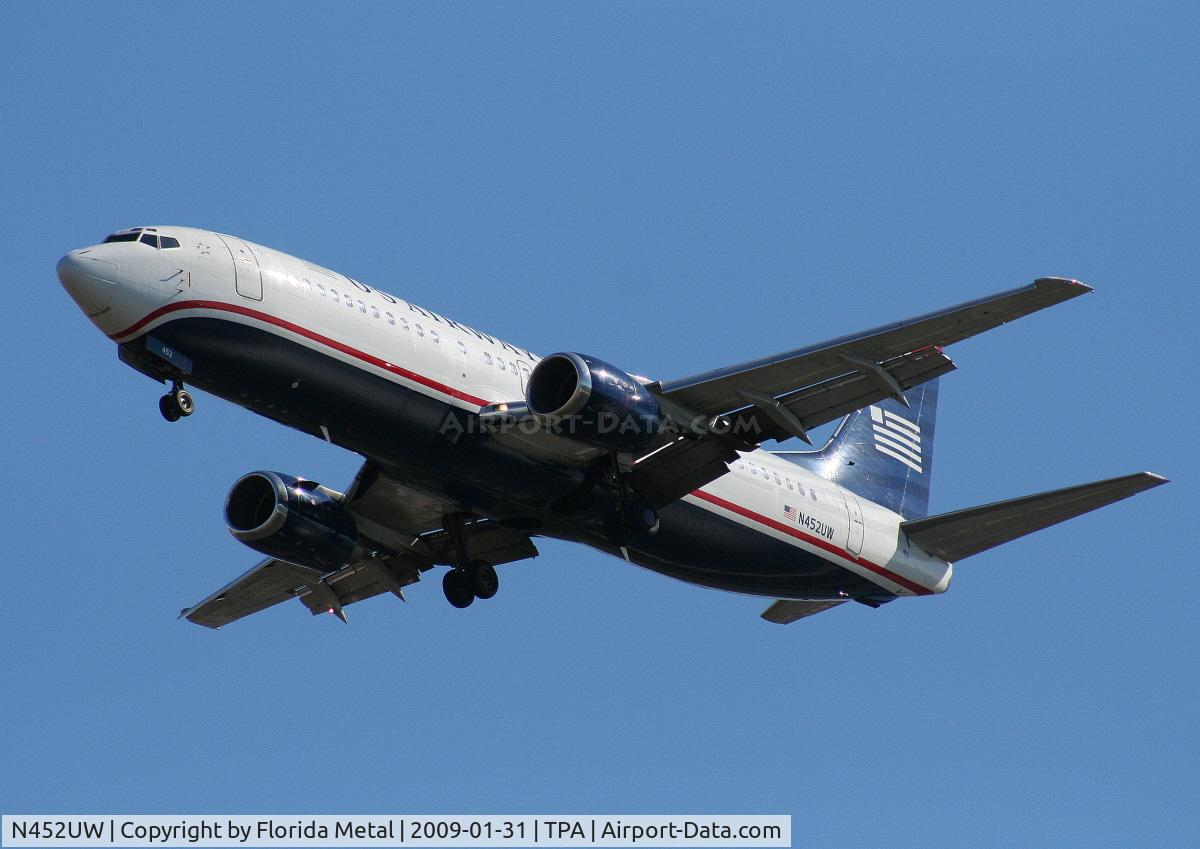 N452UW, 1991 Boeing 737-4B7 C/N 24979, US Airways 737-400