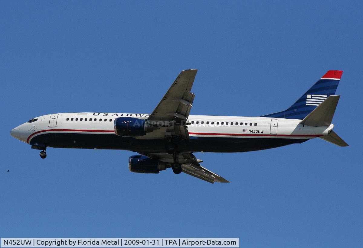 N452UW, 1991 Boeing 737-4B7 C/N 24979, US Airways 737-400