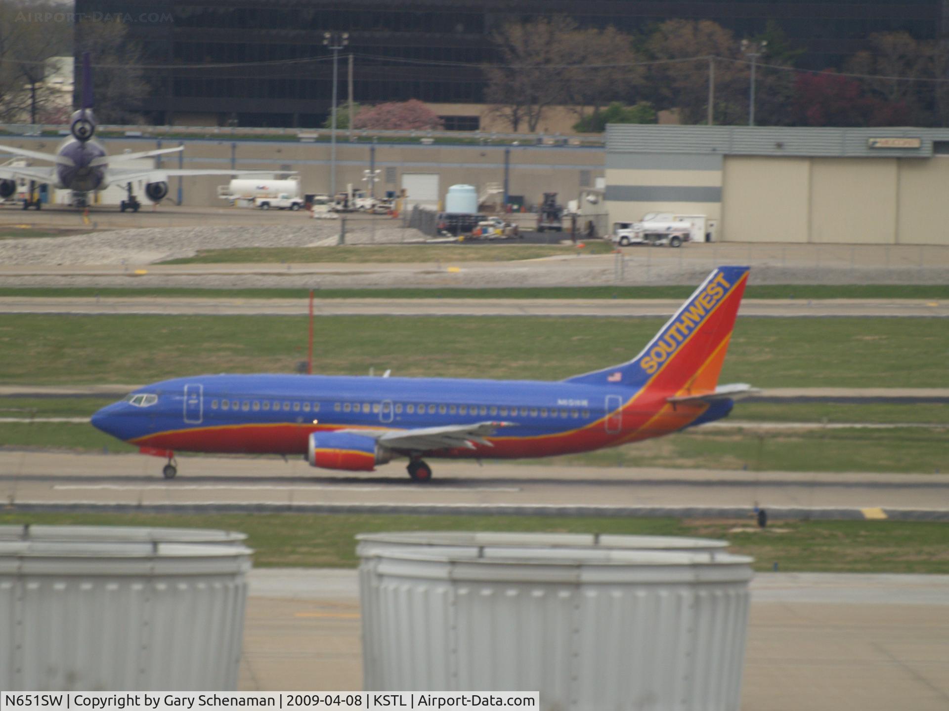 N651SW, 1997 Boeing 737-3H4 C/N 27721, LANDED AT ST. LOUIS