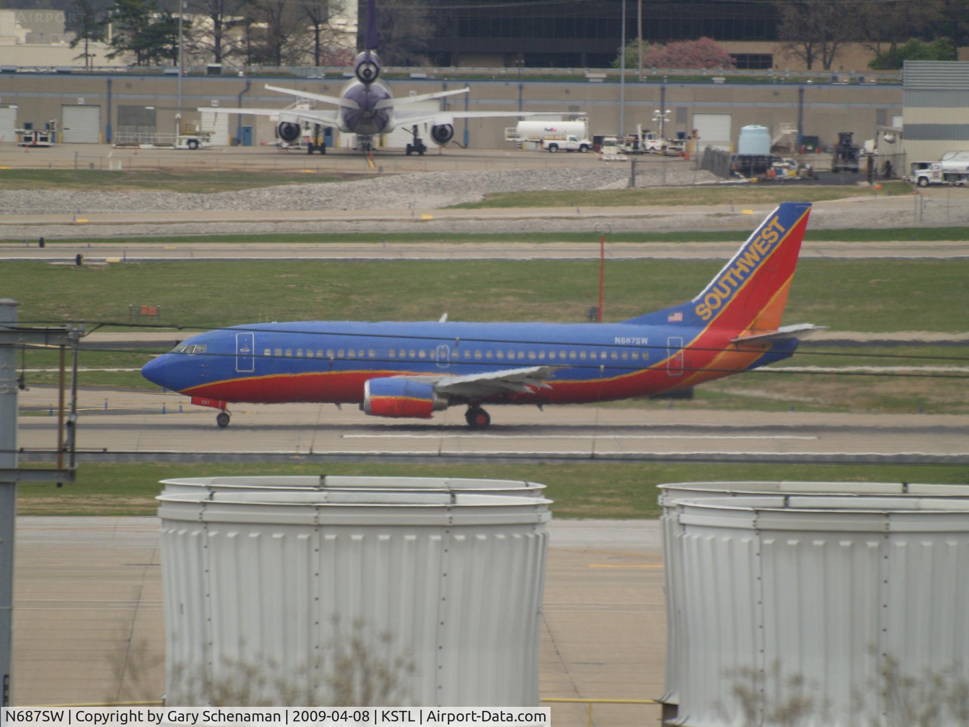 N687SW, 1986 Boeing 737-3Q8 C/N 23388, LANDED AT ST. LOUIS