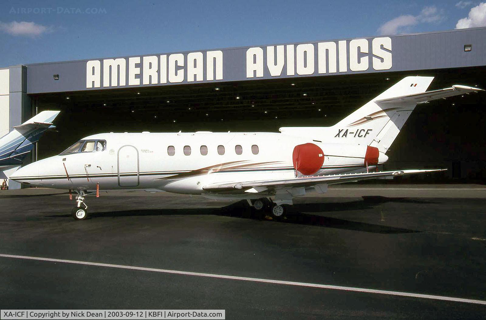 XA-ICF, 2002 Raytheon Hawker 800XP C/N 258581, KBFI