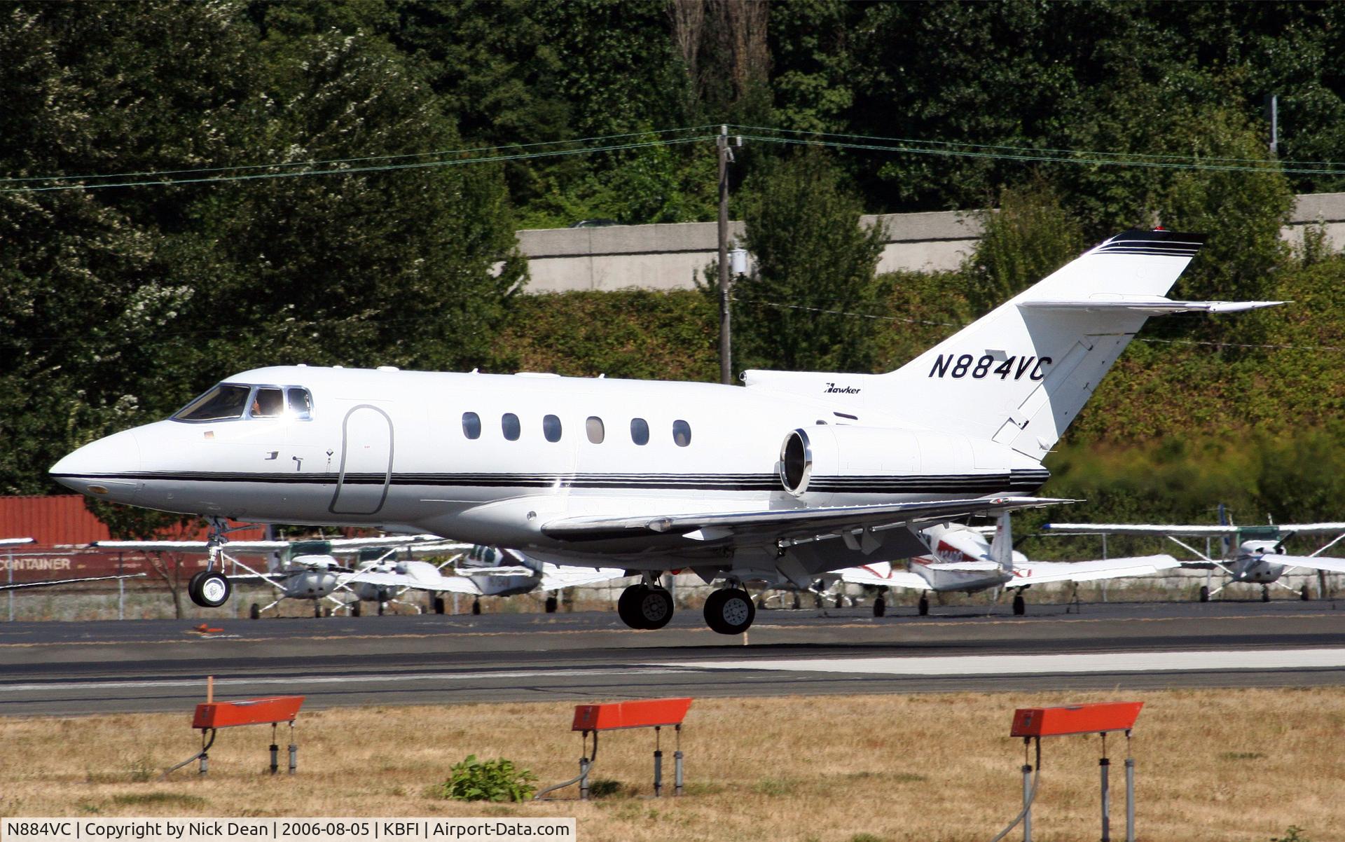 N884VC, 2002 Raytheon Hawker 800XP C/N 258584, KBFI