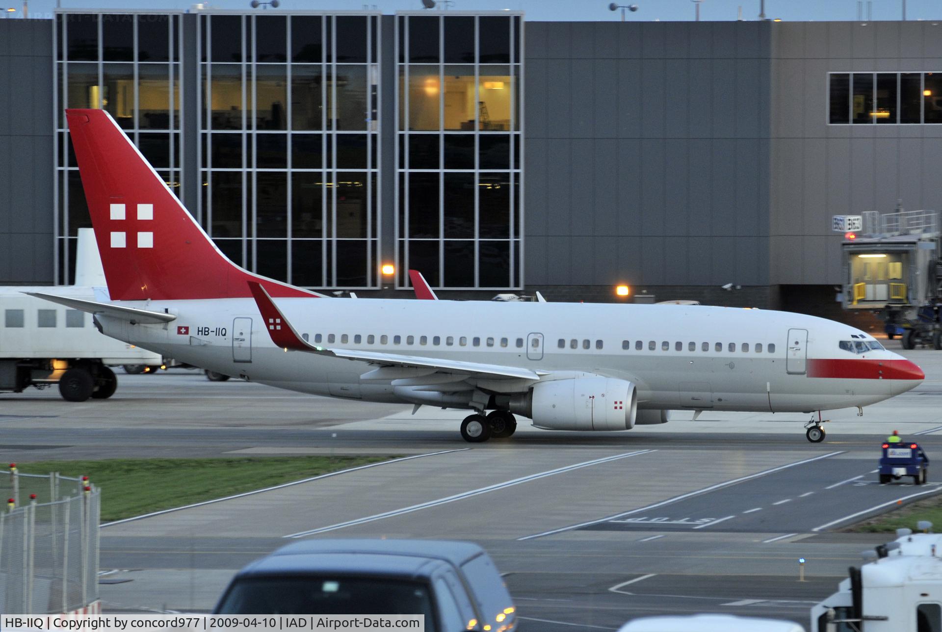 HB-IIQ, 1999 Boeing 737-7CN BBJ C/N 30752, Operating for Lufthansa from KIAD to Munich semi-regularly.