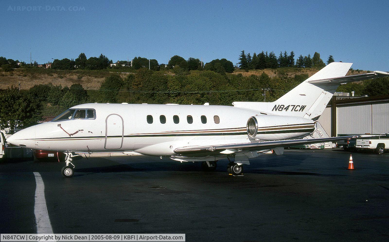 N847CW, 2003 Raytheon Hawker 800XP C/N 258647, KBFI