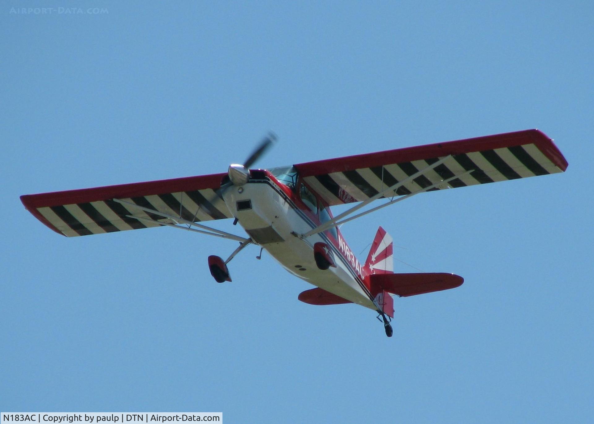 N183AC, 1994 American Champion 8KCAB Decathlon C/N 728-94, Off of runway 32 at Downtown Shreveport.