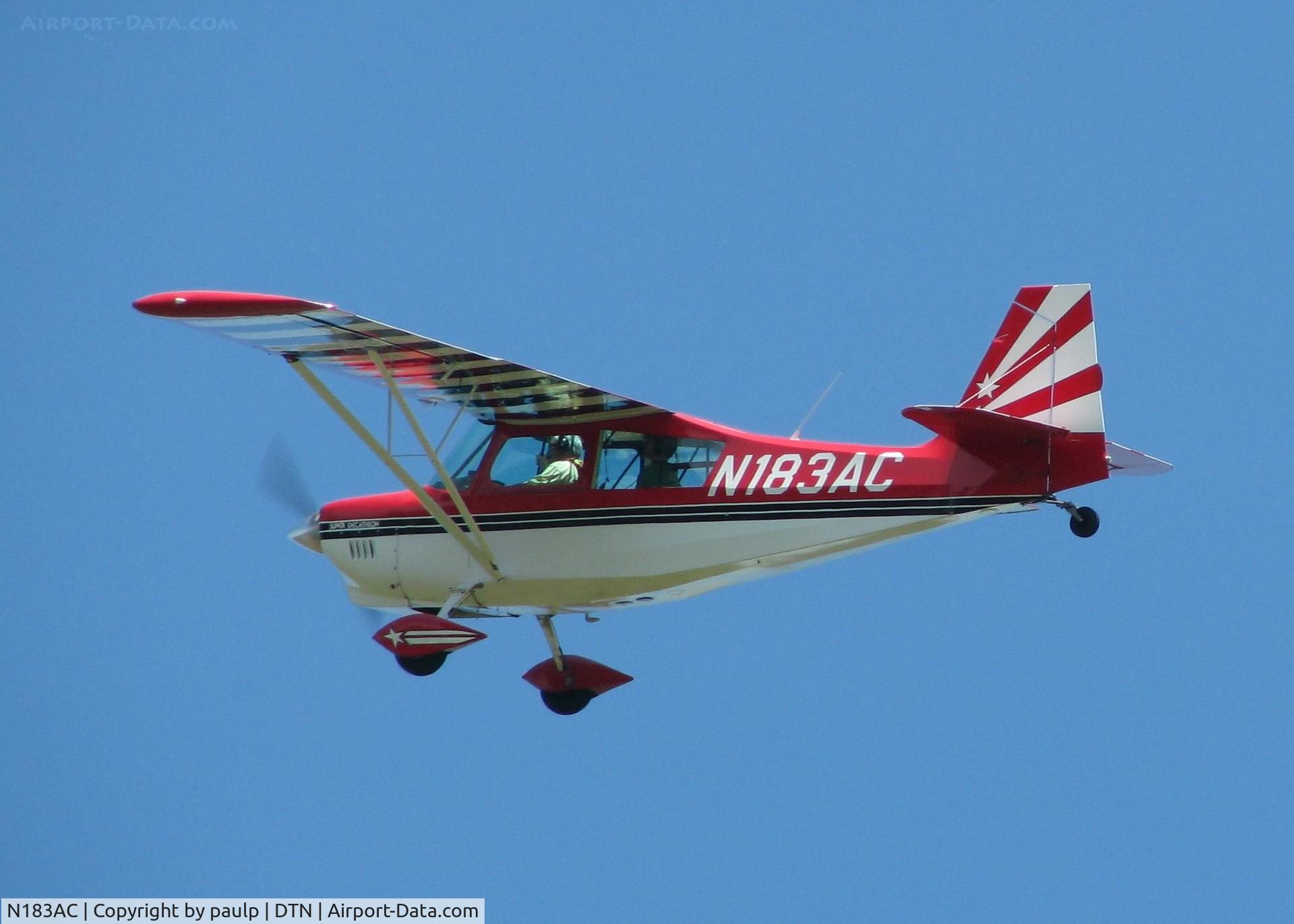 N183AC, 1994 American Champion 8KCAB Decathlon C/N 728-94, Off of runway 32 at Downtown Shreveport.