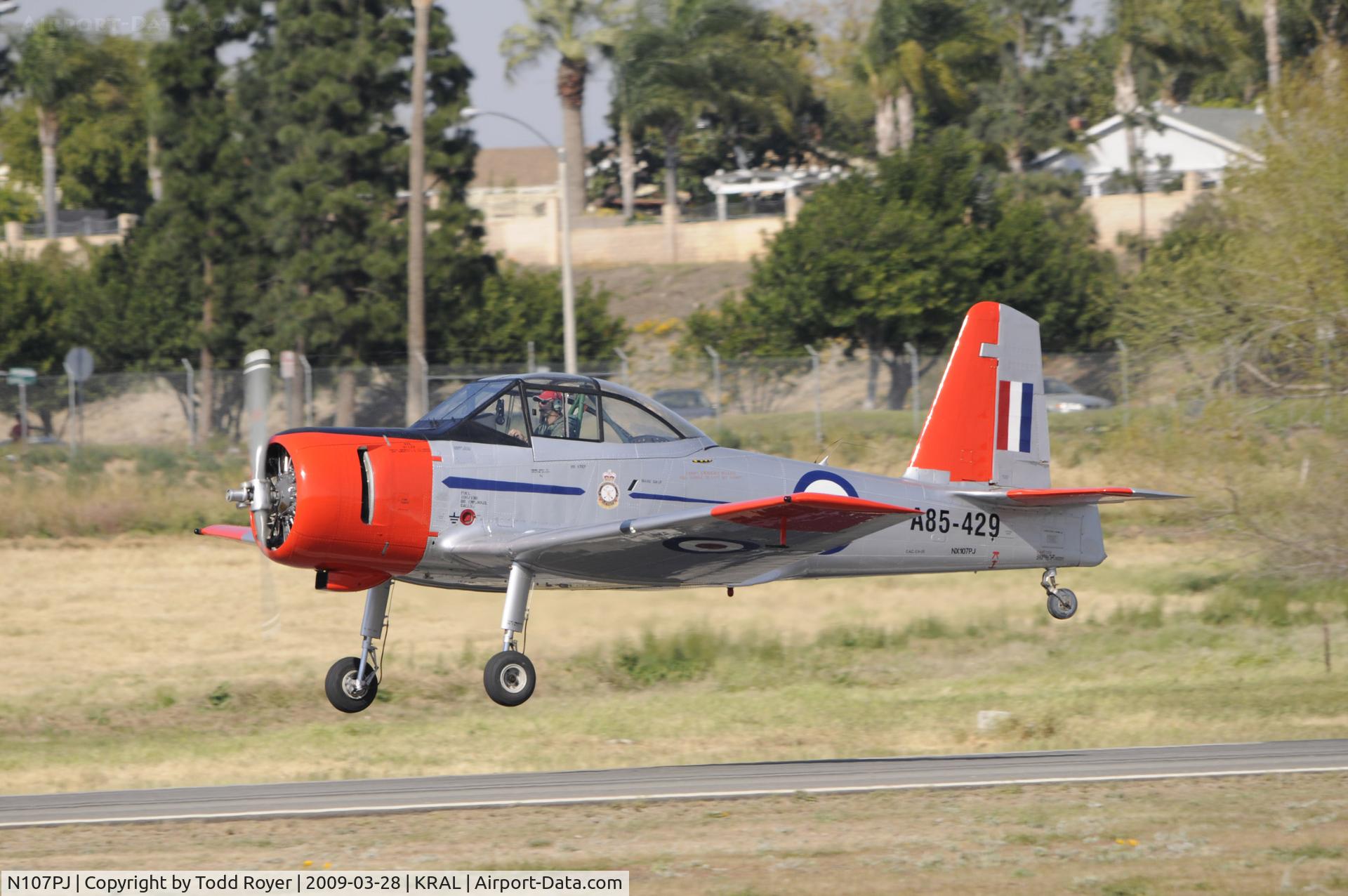 N107PJ, 1959 Commonwealth CA-25 Winjeel C/N CA25-29, Departing RAL on 27
