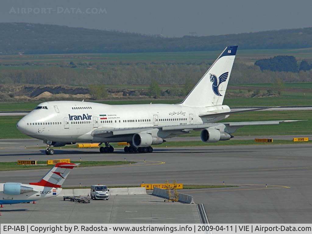 EP-IAB, 1976 Boeing 747SP-86 C/N 20999, This 33 yr old vey rare veteran visited VIE on the regular Iran Air flight THR-VIE-THR