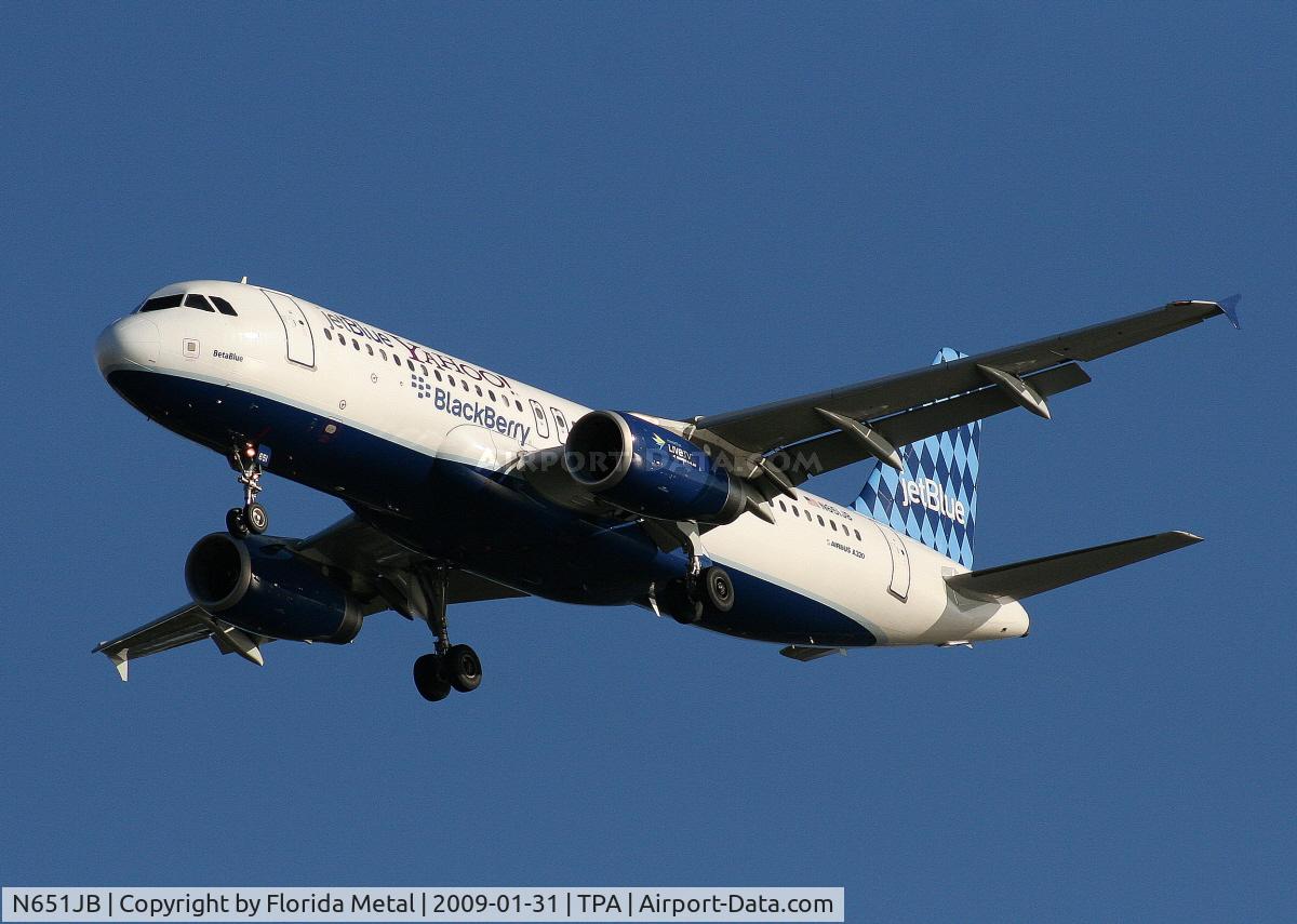 N651JB, 2007 Airbus A320-232 C/N 2992, Jet Blue Yahoo Blackberry