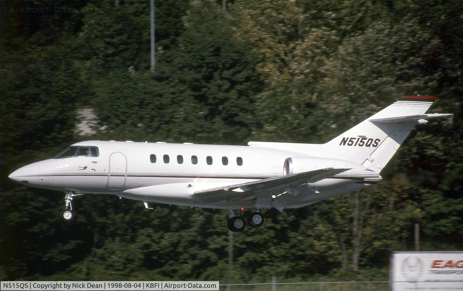 N515QS, 1992 British Aerospace BAE125 HAWKER 1000A C/N 259015, KBFI