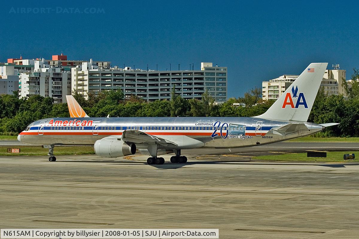 N615AM, 1989 Boeing 757-223 C/N 24491, Celebrating AAdvance card
