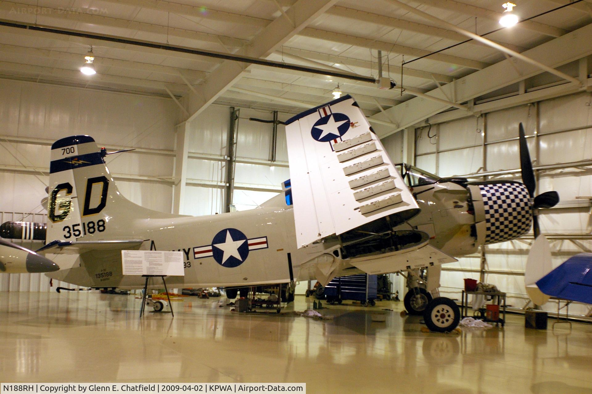 N188RH, 1955 Douglas EA-1E Skyraider C/N 10265 (135188), With the Oklahoma Museum of Flying