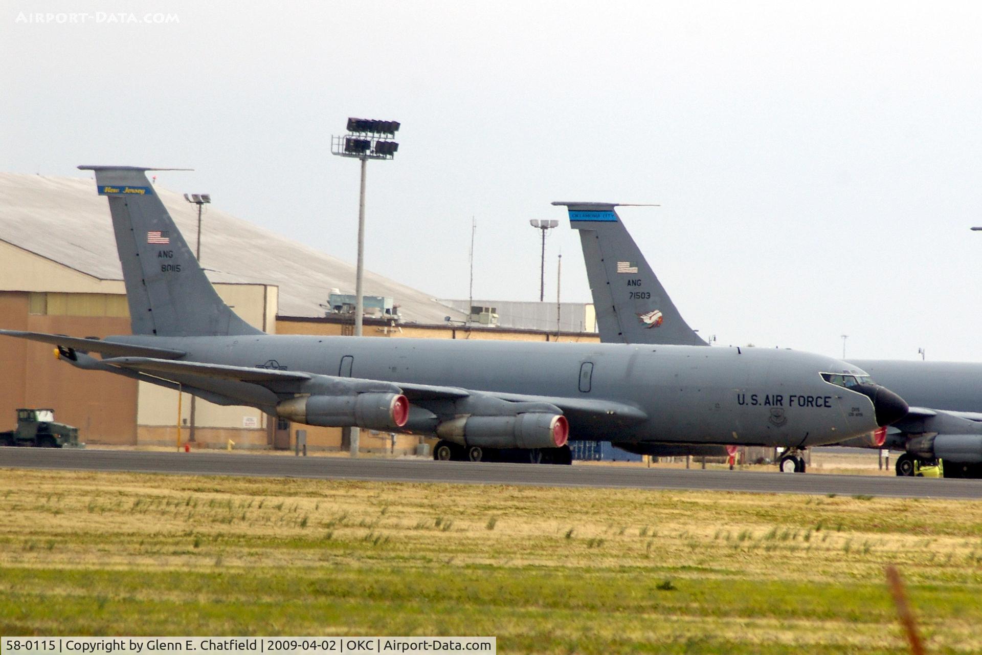 58-0115, 1958 Boeing KC-135T-BN Stratotanker C/N 17860, Parked on the ANG ramp