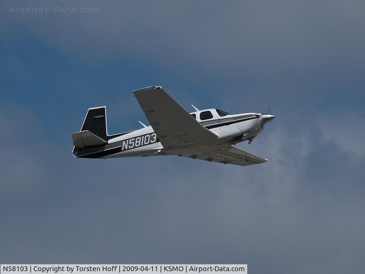 N58103, Mooney M20J 201 C/N 24-3009, N58103 departing from RWY 03