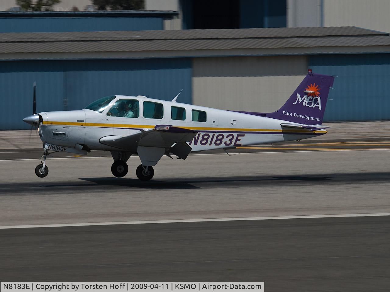 N8183E, 1991 Beech A36 Bonanza 36 C/N E-2612, N8183E arriving on RWY 21