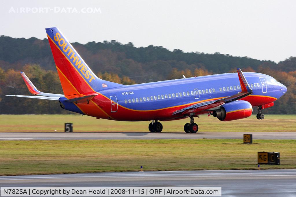 N782SA, 2000 Boeing 737-7H4 C/N 29808, Southwest Airlines N782SA (FLT SWA2306) departing RWY 23 enroute to Orlando Int'l (KMCO).
