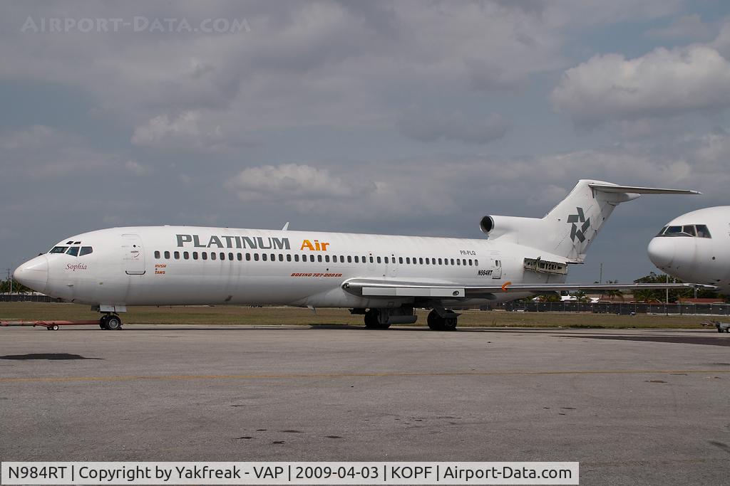 N984RT, Boeing 727-231 C/N 21984, Platinum Air Boeing 727-200